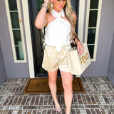 Chic Spot Satin Shorts