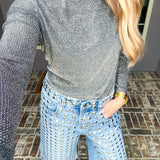 Palazzo Studded Bermuda Short