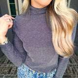 Diamond Heiress Sparkle Top - Grey
