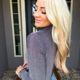 Diamond Heiress Sparkle Top - Grey