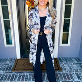 Front Page Chic Newspaper Print Trench Coat