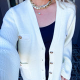 Hampton Luxe Cardigan - Ivory