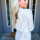 White Haute Elegance Jeweled Blouse