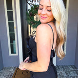 Black Rose Jeweled Top