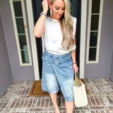 Too Hot To Handle Denim Skirt Short