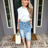 Too Hot To Handle Denim Skirt Short