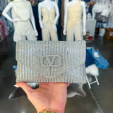 Valencia Royale Jeweled Purse - Silver