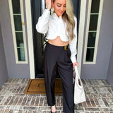 Booked & Busy Belted Trouser