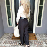 Booked & Busy Belted Trouser