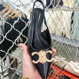 Athena Luxe Kitten Heel - Black