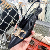 Athena Luxe Kitten Heel - Black