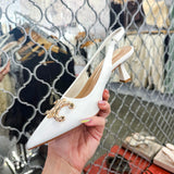 Athena Luxe Kitten Heel - White