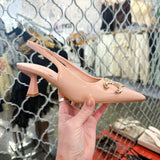 Athena Luxe Kitten Heel - Beige
