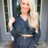 Society Style Cropped Blouse