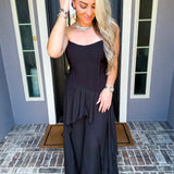 Draped In Luxury Hi-Lo Strapless Top - Black