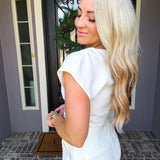 Iconic Elegance Gold Detail Top - Ivory