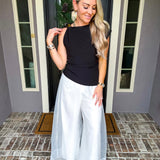 Iconic Elegance Gold Detail Top - Black
