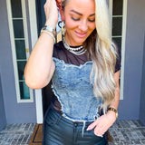 Bad Reputation Denim Top