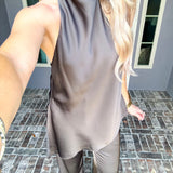 Slate House Asymmetrical Halter Top