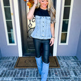 City Queen Denim Top