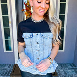 City Queen Denim Top