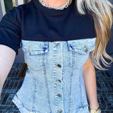 City Queen Denim Top