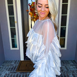 House Of Attitude Batwing Top - White