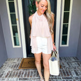 Fashionably Late Cape Top