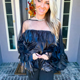 House Of Attitude Batwing Top - Black