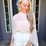 Fashionably Late Cape Top