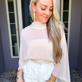 Fashionably Late Cape Top