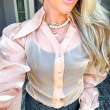 Champagne Dreams Satin Blouse