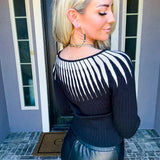 Eagle Eye Pattern Sweater Top