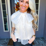 Angels Kiss Chiffon Bow Sweater