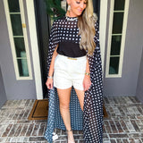The Moment Polka Dot Cape Top