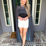 The Moment Polka Dot Cape Top