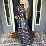 The Moment Polka Dot Cape Top