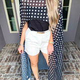 The Moment Polka Dot Cape Top