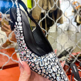 Diamond Soirée Jeweled Kitten Heels