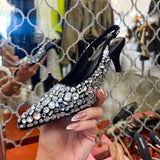 Diamond Soirée Jeweled Kitten Heels