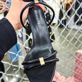 Champagne & Caviar Gold Detail Pump - Black