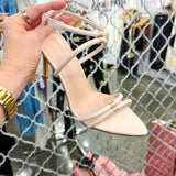 Champagne & Caviar Gold Detail Pump - Nude