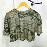 Front Page Babe, Newspaper Print Top