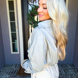 Society Style Cropped Blouse - Sage