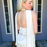 Champagne Coast Scarf Detail Top