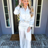 Sorrento Silk White Pants