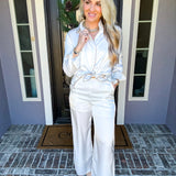 Sorrento Silk White Pants