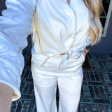 Sorrento Silk White Pants