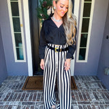 Vogue Moment Striped Belted Trousers