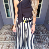 Vogue Moment Striped Belted Trousers